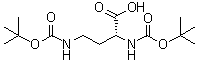 (2R)-2,4-Bis[[(1,1-dimethylethoxy)carbonyl]amino]butanoic acid molecular structure (CAS 752986-92-8)