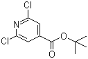 CAS # 75308-46-2, tert-Butyl 2,6-dichloroisonicotinate, tert-Butyl 2,6-dichloro-4-pyridinecarboxylate, 2,6-Dichloroisonicotinic acid tert-butyl ester, 2,6-Dichloro-4-pyridinecarboxylic acid 1,1-dimethylethyl ester