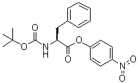 structure of CAS# 7535-56-0, N-(叔丁基氧羰基)-L-苯丙氨酸对硝基苯基酯