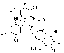 CAS # 7542-37-2, Paromomycine, Aminosidin, Aminosidine, Aminosidine I, Amminosidin, Antibiotic 2230D, Antibiotic 503-3, Antibiotic SF 767B, Catenulin, Crestomycin, Gabbromicina, Gabbromycin, Gabromycin, Humycin, Monomycin A, Neomycin E, Paromomycin