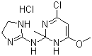 CAS # 75438-58-3, Moxonidine hydrochloride, 4-Chloro-N-(4,5-dihydro-1H-imidazol-2-yl)-6-methoxy-2-methyl-3H-pyrimidin-2-amine hydrochloride