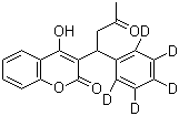 structure of CAS# 75472-93-4, 4-Hydroxy-3-[3-oxo-1-(phenyl-D5)butyl]-2H-1-benzopyran-2-one