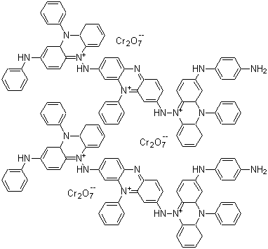 CAS # 75578-75-5, 3-[[8-[(4-Aminophenyl)amino]-10-phenylphenazinium-2-yl]amino]-5-phenyl-7-[[10-phenyl-8-(phenylamino)phenazinium-2-yl]amino]phenazinium salt with chromic acid