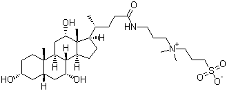 structure of CAS# 75621-03-3, 3-((3-Cholamidopropyl)dimethylammonium)-1-propanesulfonate