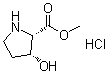 structure of CAS# 757961-41-4, (3R)-3-Hydroxy-L-proline methyl ester hydrochloride