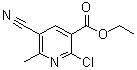 2-Chloro-5-cyano-6-methyl-3-pyridinecarboxylic acid ethyl ester molecular structure (CAS 75894-43-8)