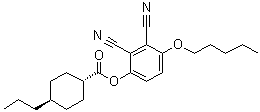 CAS # 75941-50-3, trans-4-Propylcyclohexanecarboxylic acid 2,3-dicyano-4-(pentyloxy)phenyl ester