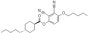 CAS # 75941-52-5, trans-4-Pentylcyclohexanecarboxylic acid 2,3-dicyano-4-(pentyloxy)phenyl ester