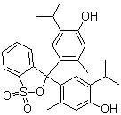 CAS # 76-61-9, Thymol Blue, 4,4'-(3H-2,1-Benzoxathiol-3-ylidene)bis[5-methyl-2-(1-methylethyl)phenol] S,S-dioxide