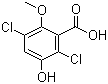 2,5-Dichloro-3-hydroxy-6-methoxybenzoic acid molecular structure (CAS 7600-50-2)