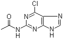 CAS # 7602-01-9, 2-Acetamido-6-chloropurine, 2-(Acetylamino)-6-chloropurine, N-(6-Chloro-9H-purin-2-yl)acetamide