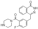 structure of CAS# 763111-47-3, 1-[5-[(3,4-二氢-4-氧代-1-酞嗪基)甲基]-2-氟苯甲酰基]哌嗪