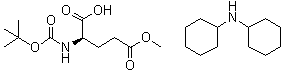 structure of CAS# 76379-02-7, N-[叔丁氧羰基]-D-谷氨酸 5-甲酯(二环己基胺)盐