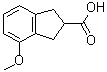 CAS # 76413-91-7, 2,3-Dihydro-4-methoxy-1H-indene-2-carboxylic acid, 4-Methoxyindan-2-carboxylic acid