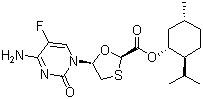 structure of CAS# 764659-72-5, (2R,5S)-5-(4-氨基-5-氟-2-氧代-1(2H)-嘧啶基)-1,3-噁噻烷-2-羧酸 (1R,2S,5R)-5-甲基-2-(1-甲基乙基)环己酯