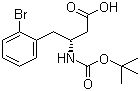 structure of CAS# 765263-36-3, Boc-D-3-Amino-4-(2-bromophenyl)butyric acid
