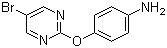 structure of CAS# 76660-37-2, 4-[(5-Bromo-2-pyrimidinyl)oxy]aniline