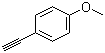 CAS # 768-60-5, 4-Ethynylanisole, 1-Ethynyl-4-methoxybenzene, 1-Eth-1-ynyl-4-methoxybenzene, (4-Methoxyphenyl)acetylene