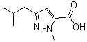 structure of CAS# 769132-77-6, 1-甲基-3-(2-甲基丙基)-1H-吡唑-5-羧酸