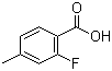 CAS # 7697-23-6, 2-Fluoro-4-methylbenzoic acid