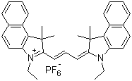 CAS # 769933-13-3, 3-Ethyl-2-[3-(3-ethyl-1,3-dihydro-1,1-dimethyl-2H-benz[e]indol-2-ylidene)-1-propen-1-yl]-1,1-dimethyl-1H-benz[e]indolium hexafluorophosphate(1-) (1:1)