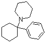 CAS # 77-10-1, Phencyclidine, 1-(1-Phenylcyclohexyl)piperidine, Angel dust, Cl 395, HOG, PCP, PCP (anesthetic)