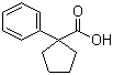 1-Phenylcyclopentanecarboxylic acid molecular structure (CAS 77-55-4)