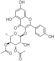 structure of CAS# 77307-50-7, 3'',4''-Di-O-acetylafzelin