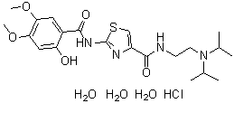 structure of CAS# 773092-05-0, Acotiamide hydrochloride trihydrate
