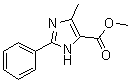 5-Methyl-2-phenyl-3H-imidazole-4-carboxylic acid methyl ester molecular structure (CAS 77335-92-3)