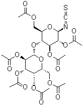CAS # 77489-36-2, Hepta-O-acetyl-beta-D-lactosyl isothiocyanate, 4-O-(2,3,4,6-Tetra-O-acetyl-beta-D-galactopyranosyl)-beta-D-glucopyranosyl isothiocyanate 2,3,6-triacetate