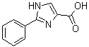 structure of CAS# 77498-98-7, 2-苯基-1H-咪唑-4-羧酸