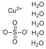 Copper sulfate pentahydrate molecular structure (CAS 7758-99-8)