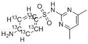CAS # 77643-91-5, 4-amino-N-(4,6-dimethylpyrimidin-2-yl)(1,2,3,4,5,6-13C6)cyclohexa-1,3,5-triene-1-sulfonamide