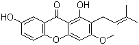 structure of CAS# 77741-58-3, 1,7-二羟基-3-甲氧基-2-异戊烯基氧杂蒽酮