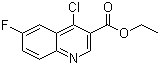 structure of CAS# 77779-49-8, 4-氯-6-氟喹啉-3-甲酸乙酯