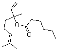 CAS # 7779-23-9, Hexanoic acid 1,5-dimethyl-1-vinyl-4-hexenyl ester, Hexanoic acid 1-ethenyl-1,5-dimethyl-4-hexenyl ester, Linalyl hexanoate