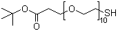 CAS # 778596-28-4, 33-Mercapto-4,7,10,13,16,19,22,25,28,31-decaoxatritriacontanoic acid 1,1-dimethylethyl ester