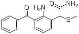 CAS # 78281-61-5, 2-Amino-3-benzoyl-alpha-(methylthio)benzeneacetamide