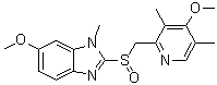 structure of CAS# 784143-42-6, 6-甲氧基-2-[[(4-甲氧基-3,5-二甲基-2-吡啶基)甲基]亚磺酰基]-1-甲基-1H-苯并咪唑