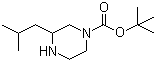 structure of CAS# 78551-93-6, 3-(2-甲基丙基)-1-哌嗪甲酸叔丁酯