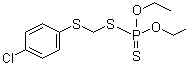 CAS # 786-19-6, Oleoakarithion, Phosphorodithioic acid S-[[(4-chlorophenyl)thio]methyl] O,O-diethyl ester, S-[[(p-Chlorophenyl)thio]methyl] O,O-diethyl phosphorodithioate, Stauffer R 1303, Trithion