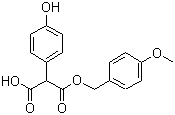 structure of CAS# 78641-40-4, 2-(4-羟基苯基)丙二酸 1-[(4-甲氧基苯基)甲基]酯