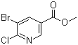 Methyl 5-bromo-6-chloropyridine-3-carboxylate molecular structure (CAS 78686-77-8)