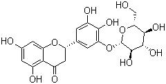 CAS # 78708-33-5, Plantagoside, (S)-2-[3-(beta-D-Glucopyranosyloxy)-4,5-dihydroxyphenyl]-2,3-dihydro-5,7-dihydroxy-4H-1-benzopyran-4-one