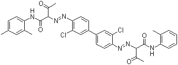 CAS # 78952-72-4, Pigment Yellow 174, C.I. 21098, 2-[[3,3'-Dichloro-4'-[[1-[[(2,4-dimethylphenyl)amino]carbonyl]-2-oxopropyl]azo][1,1'-biphenyl]-4-yl]azo]-N-(2-methylphenyl)-3-oxo-butyramide