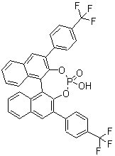 structure of CAS# 791616-59-6, (11bR)-4-羟基-2,6-二[4-(三氟甲基)苯基]-二萘并[2,1-d:1',2'-f][1,3,2]二氧杂磷杂卓 4-氧化物