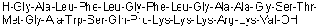 CAS # 791642-10-9, Glycyl-L-alanyl-L-leucyl-L-phenylalanyl-L-leucylglycyl-L-phenylalanyl-L-leucylglycyl-L-alanyl-L-alanylglycyl-L-seryl-L-threonyl-L-methionylglycyl-L-alanyl-L-tryptophyl-L-seryl-L-glutaminyl-L-prolyl-L-lysyl-L-lysyl-L-lysyl-L-arginyl-L-lysyl-L-valine