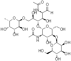 CAS # 79300-36-0, O-6-Deoxy-alpha-L-galactopyranosyl-(1→6)-O-[O-beta-D-mannopyranosyl-(1→4)-2-(acetylamino)-2-deoxy-beta-D-glucopyranosyl-(1→4)]-2-(acetylamino)-2-deoxy-D-glucose