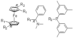 structure of CAS# 793718-16-8, (1R,1'R)-1,1'-二[二(3,5-二甲基苯基)膦基]-2,2'-二[(R)-(二甲基氨基)苯基甲基]二茂铁